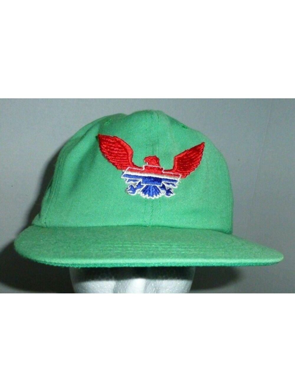 VTG 80s Chevrolet American Eagle Logo Patch Hat Derby Cap Louisville Made in USA